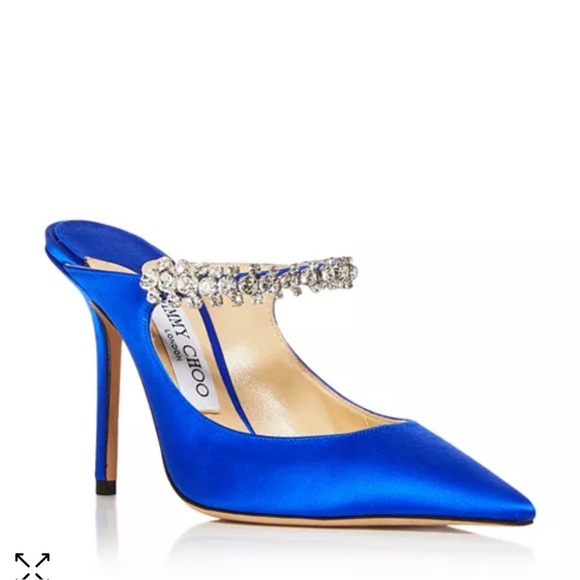 ❌SOLD OUT❌Jimmy Choo Royal Blue Bing 100 Pumps Size 37.5 - Picture 2 of 5